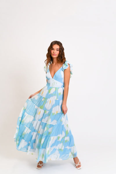 Topshop paradise plunge 2025 maxi dress