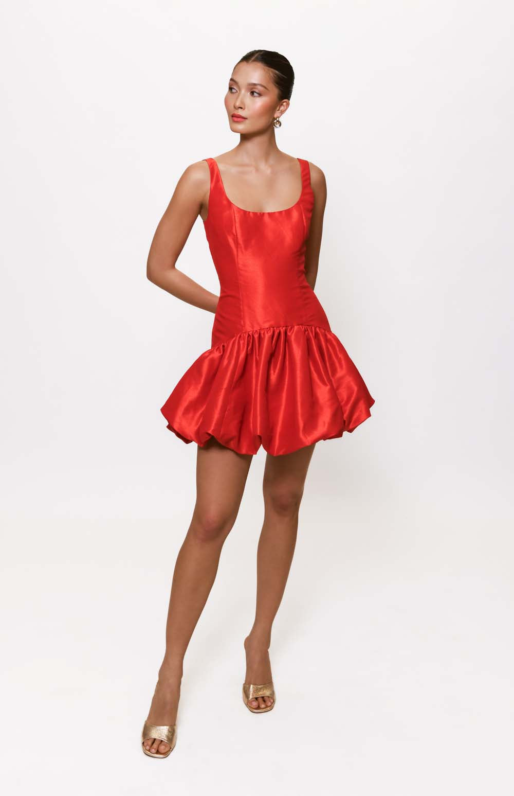 hutch red dress Red V-Neck High Low Gown