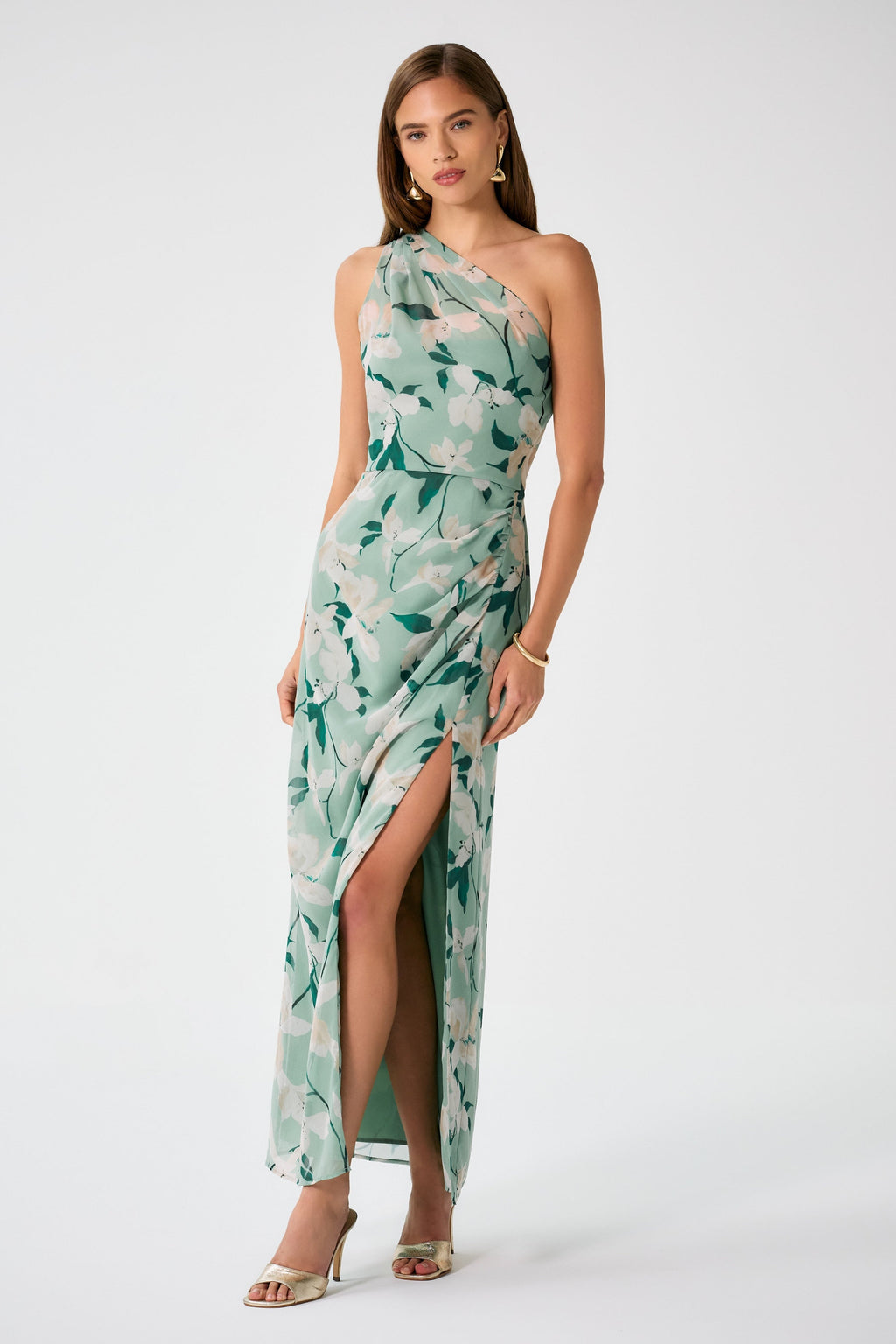 hutch one shoulder column satin maxi dress siona Women Ballroom Latin Dance Size | Runs one size large, we suggest sizing down:6 sissy maid dress