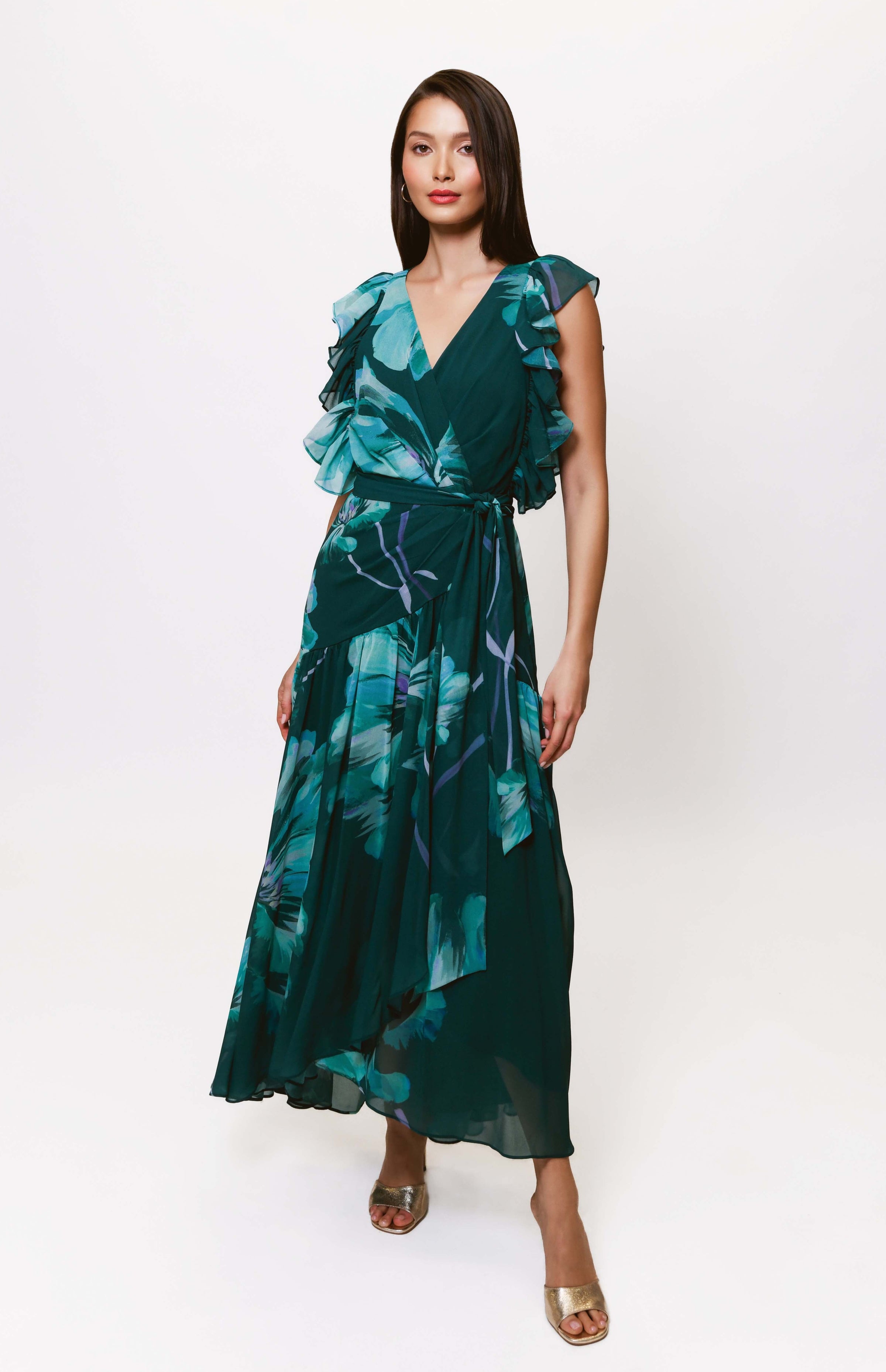 Hutch Green Floral High Low Dress Beck Dress – Hutch