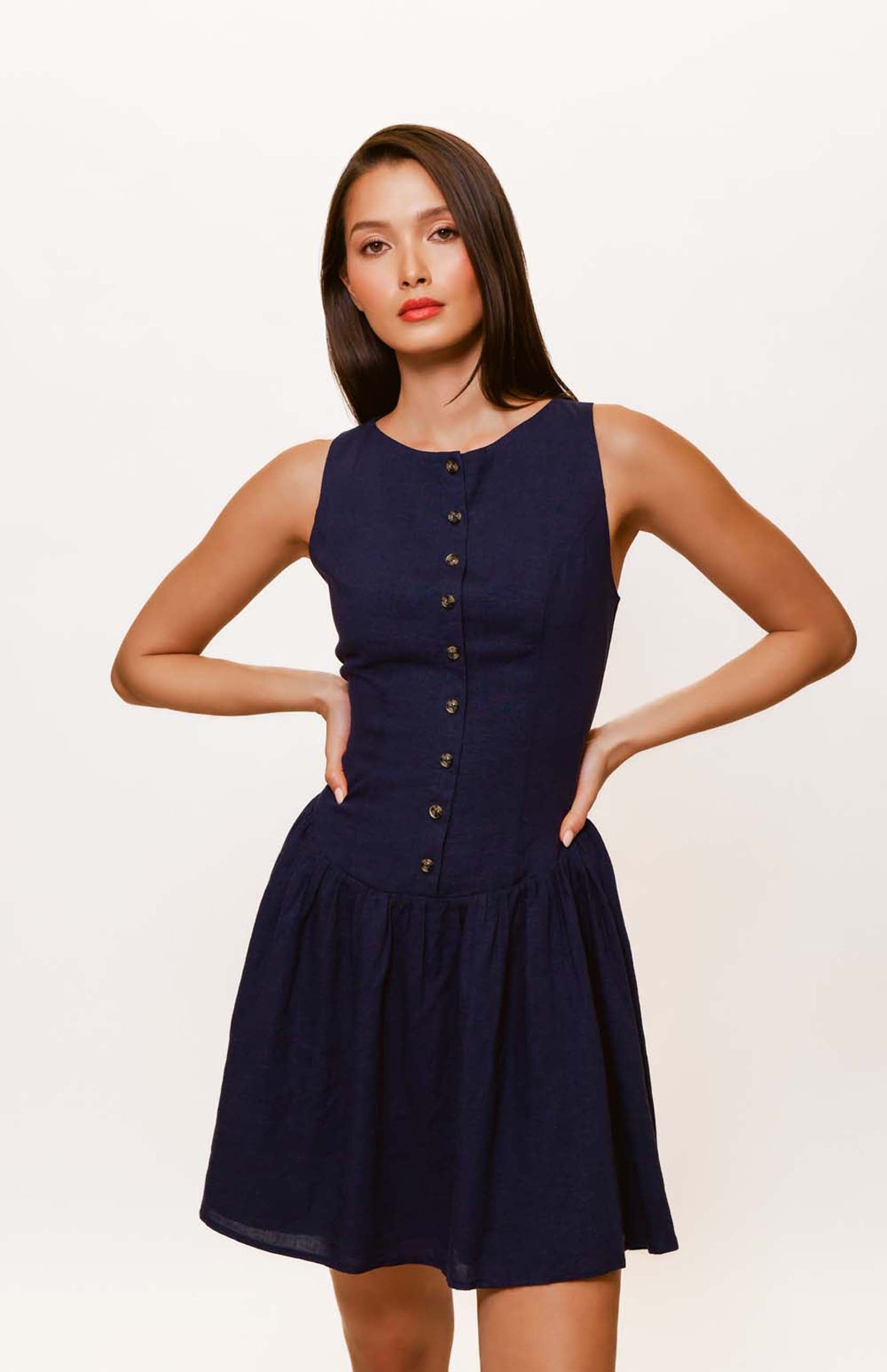 ワンピース HUECLOSET Lien Tweed Shirring Mini Dress 25KERO481 Dresses – CLOSET HUES