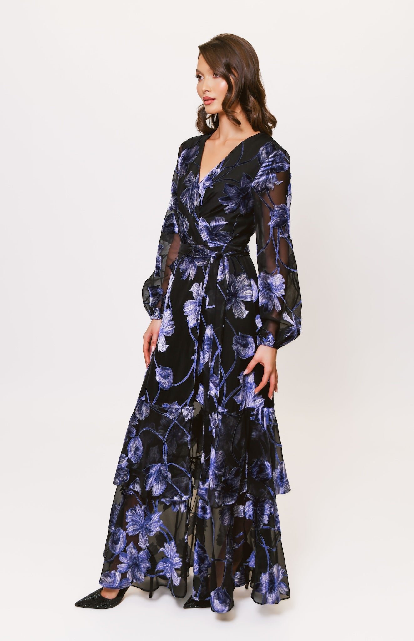 genevieve silk dress Genevieve Gown In Satin Halston