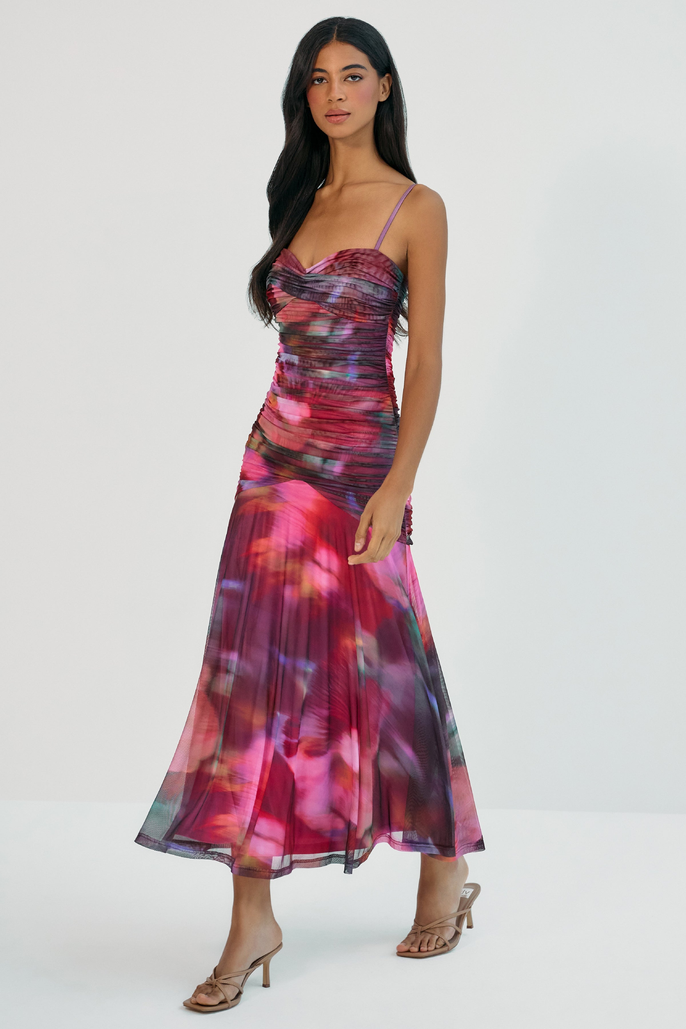 lina dress Multi Blurred Orchids / XXS