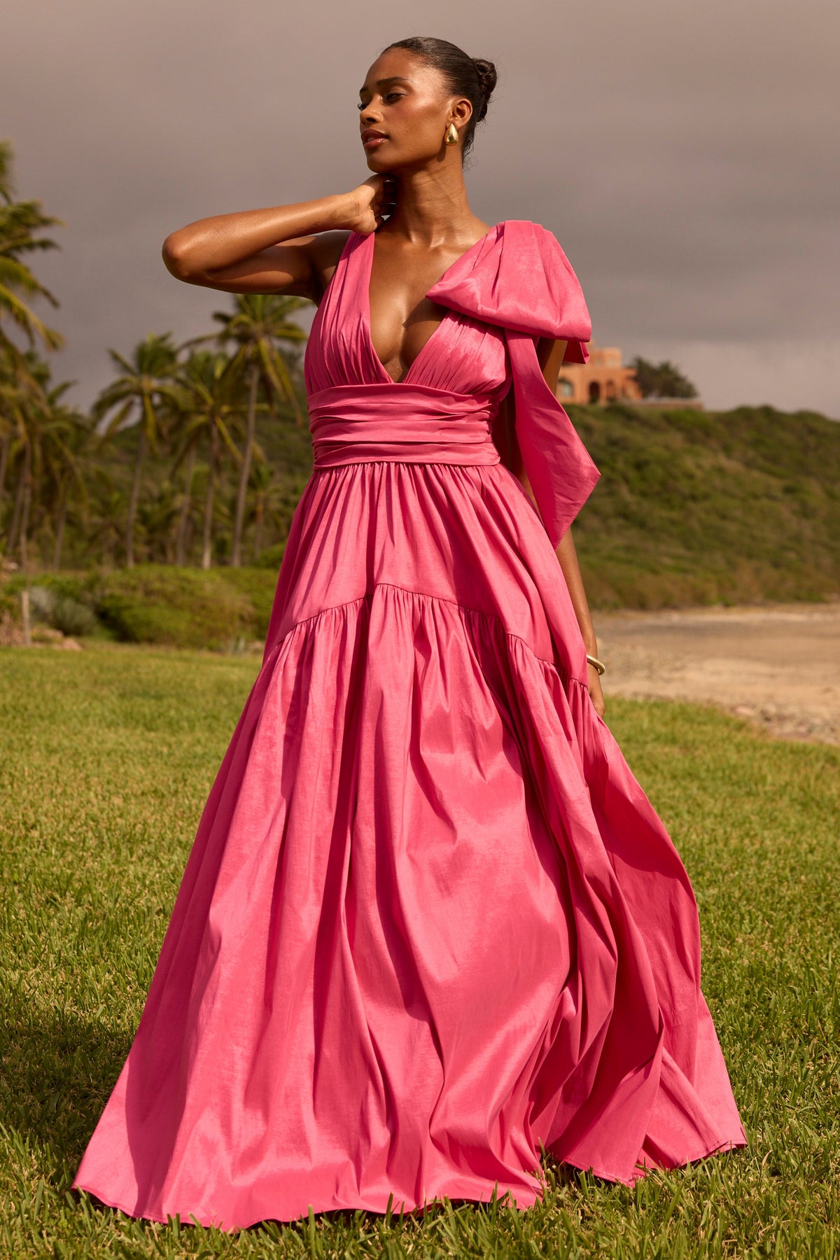 hutch asymmetrical off-the-shoulder burnout velvet slim maxi dress Hutch Asymmetrical Off-The-Shoulder Burnout Velvet Slim Maxi Dress