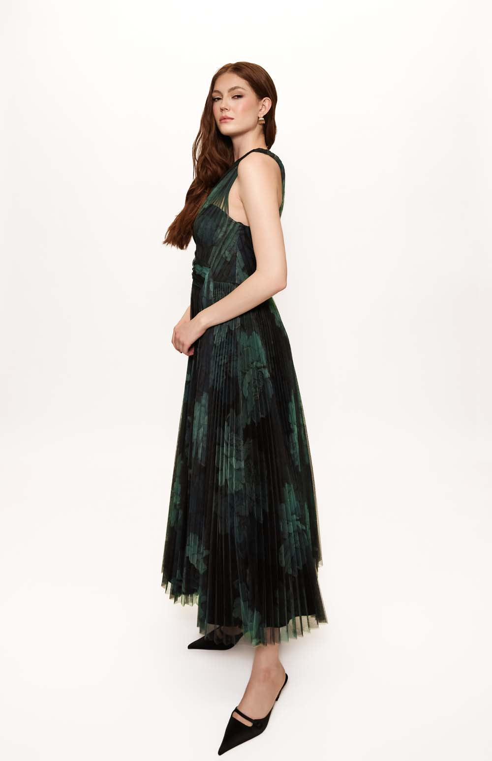 hutch off-the-shoulder twofer midi dress philippa dress – Hutch