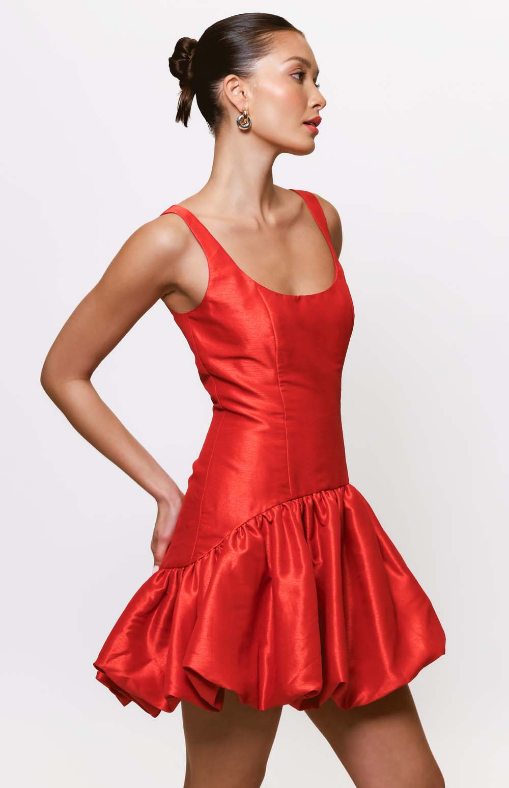 lowry mini dress Hutch Lowry Drop-Waist Bubble Mini Dress