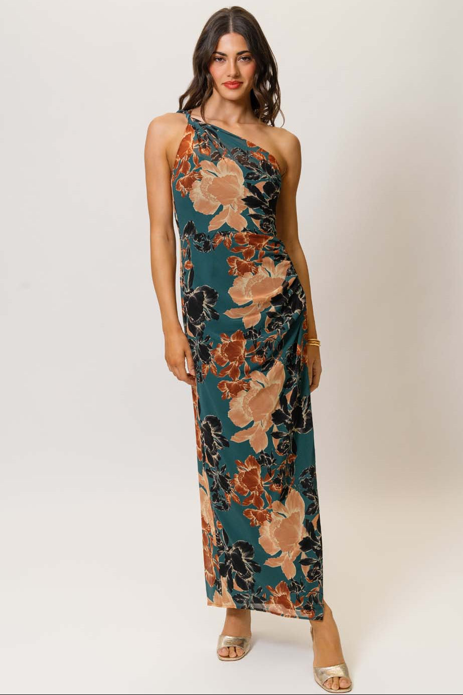 xirena one shoulder dress Luxe Curve One-Shoulder Maxi Dress Red / Small