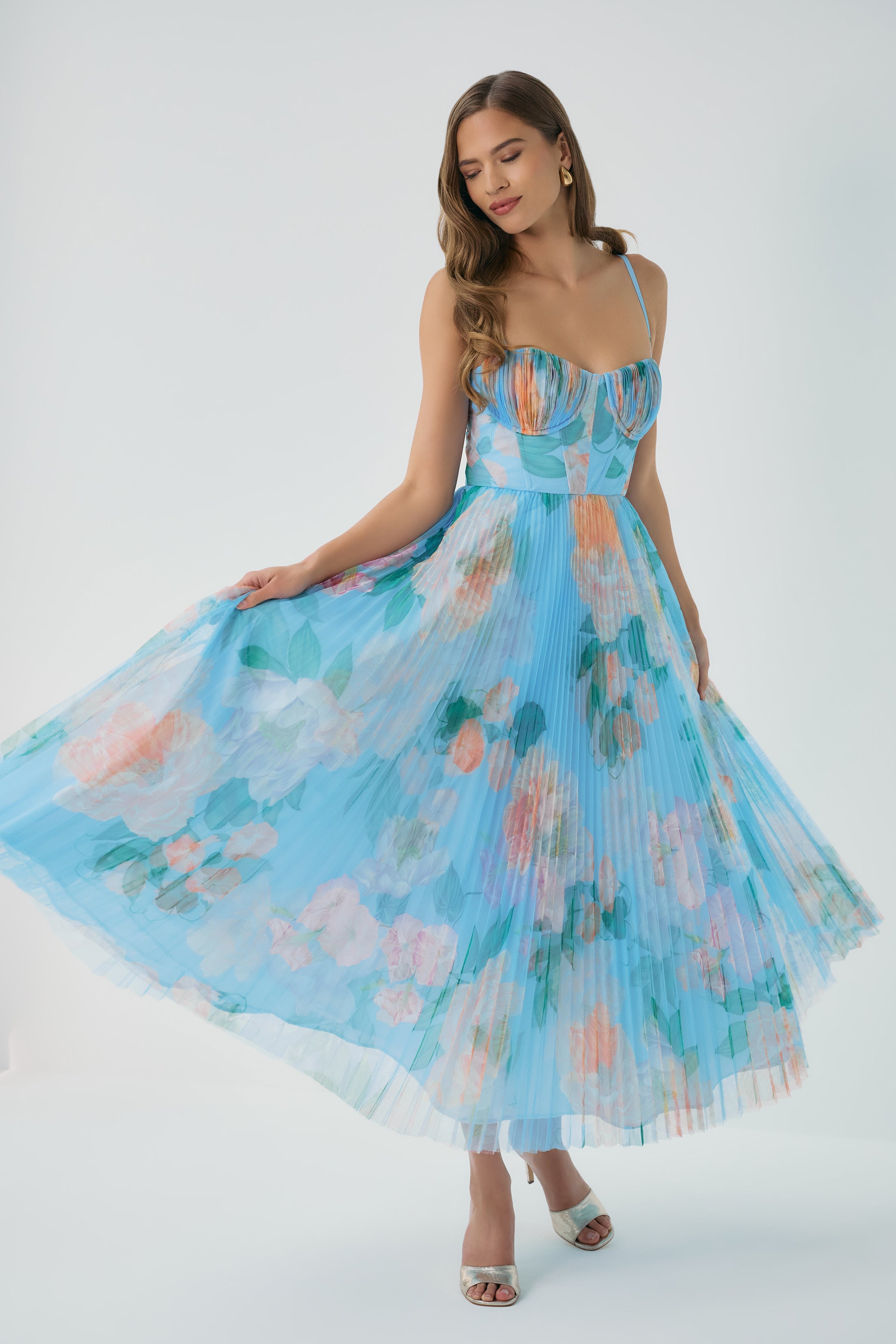 amara gown Sky/Multi Sandwashed Floral / 16W